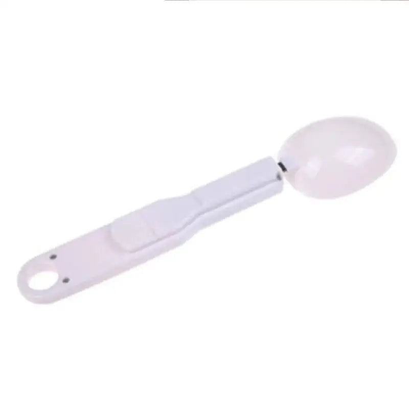 White digital measuring spoon.