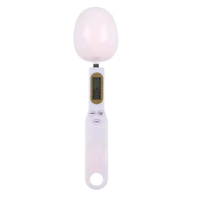 White digital spoon scale.