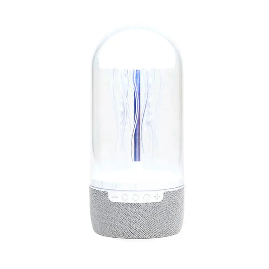 Jellyfish-themed lamp with speaker base.