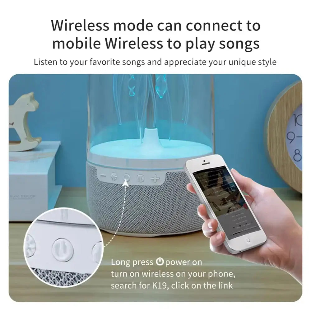Wireless speaker with light.