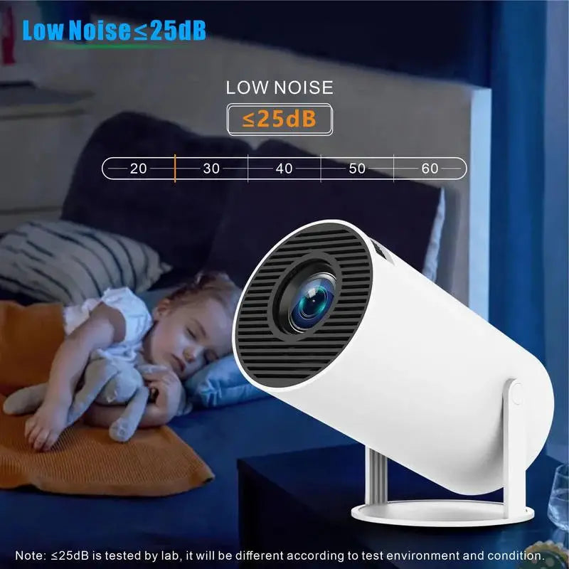 White cylindrical projector.