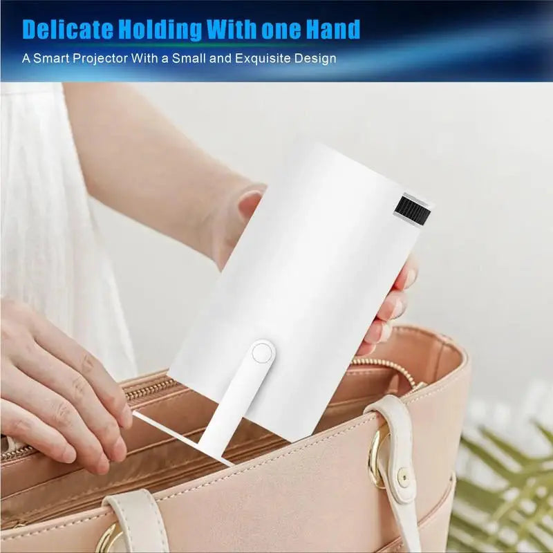 White portable projector.